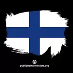 Pintada bandera de Finlandia