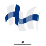 Suomen lippu heiluttaa