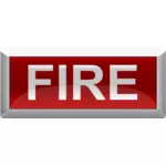 Image vectorielle d'alarme incendie signe optique