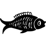 Fisk svart ikon