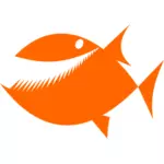 Рыба силуэт векторное изображение