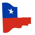 チリの旗を振っています。