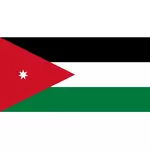 矢量旗帜的约旦