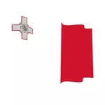 Ondulé drapeau de Malte