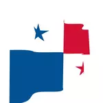 Ondulado bandeira do Panamá