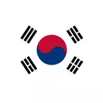 Vektor bendera Korea Selatan