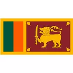 矢量旗帜的斯里兰卡