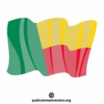 Bandiera della ClipArt vettoriale del Benin