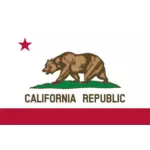 Republikken California flagg vektor bilde