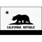 Bandera en escala de grises de la imagen vectorial República de California