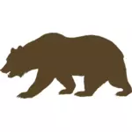 कैलिफोर्निया के ध्वज से भालू की वेक्टर क्लिप आर्ट