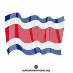 Costa Ricas nationella flagga