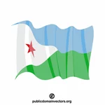 Nationalflagge von Dschibuti