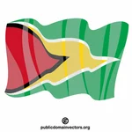 गुयाना वेक्टर क्लिप कला का ध्वज फ्लैग करें