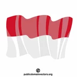 インドネシアの国旗ベクター画像
