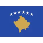 Flaga Kosowa wektor
