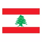 矢量旗帜的黎巴嫩