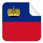 Флаг Лихтенштейна стикер