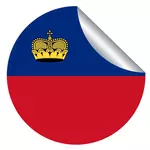 Flag of Liechtenstein in a sticker