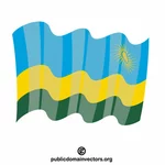 Obraz wektorowy flaga Rwandy