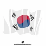 Bandiera del vettore della Corea del Sud