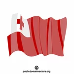 Flaga Tonga wektor