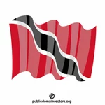 Flagget til Trinidad og Tobago vektorgrafikk utklipp