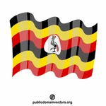 乌干达国旗矢量