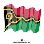 Flagget til Vanuatu vektorgrafikk utklipp
