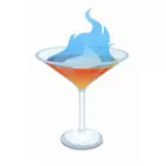 Illustrazione di vettore del cocktail di masterizzazione