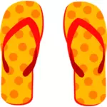 Gele flip-flops