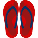 Infradito con piedi impronta vector ClipArt