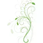 Vector graphics of swirling floral design element
