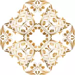 Design floral do ouro