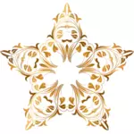 Shiny floral star decoration