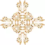 Blumige goldenes Kreuz