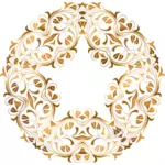 Marco circular de oro jardín botánico