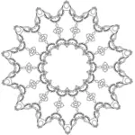 Abstraktní květinové vektorové siluetu