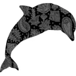 Florale Muster Delphin