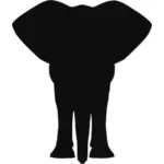 Seisova elefantti siluetti