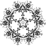 Diseño floral de círculo redondo