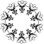Kruh květinové vektorový obrázek