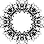 Flowery frame vector drawing