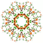 Disegno di vettore di reticolo floreale decorativo