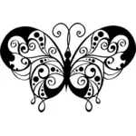 Bloeien vlinder silhouet