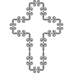 Înflori cruce vector imagine