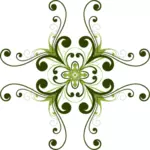 Imagem de design floral com quatro pétalas abstratas.