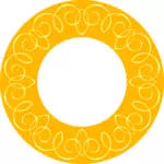 Żółte, okrągłe ramki