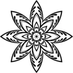 Силуэт звезда Векторный цветок