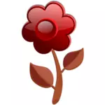 Glänzend braun Blume auf Vorbau-Vektor-Bild